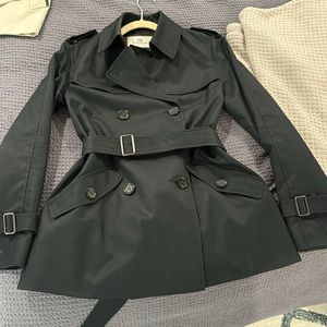 Coach black trench coat